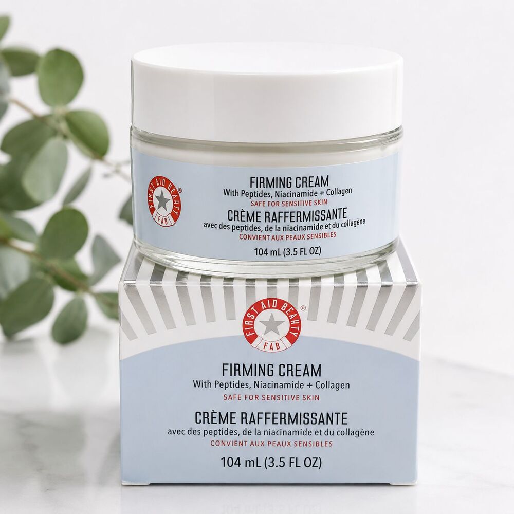 First Aid Beauty Firming Cream Peptides Niacinamide Collagen 3.5 oz 104ml NIB